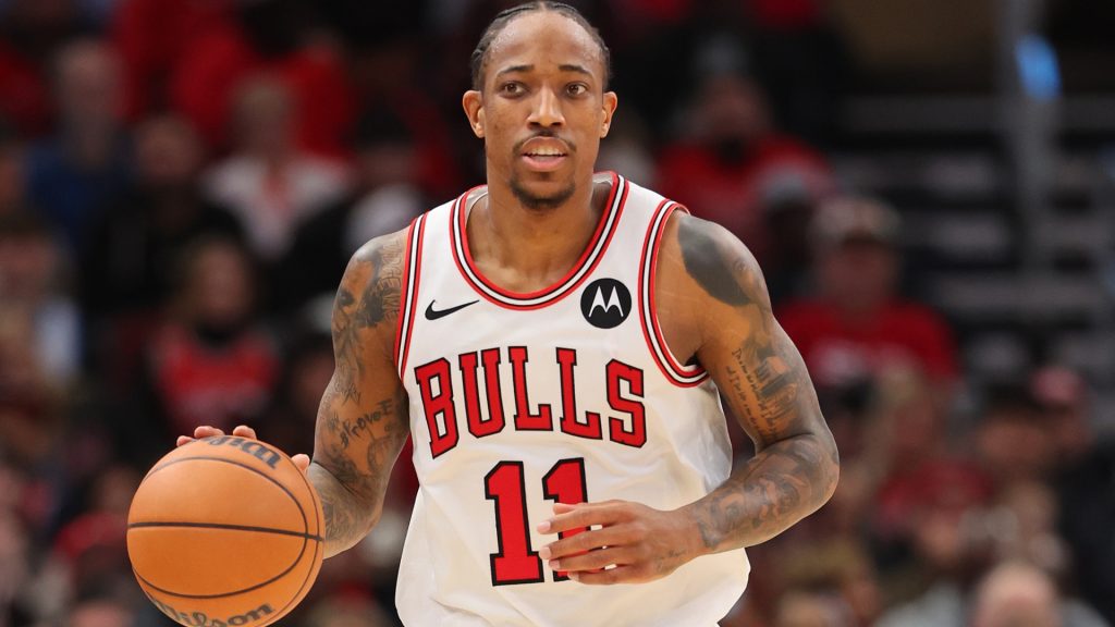 DeMar DeRozan of the Chicago Bulls. Michael Reaves/Getty Images