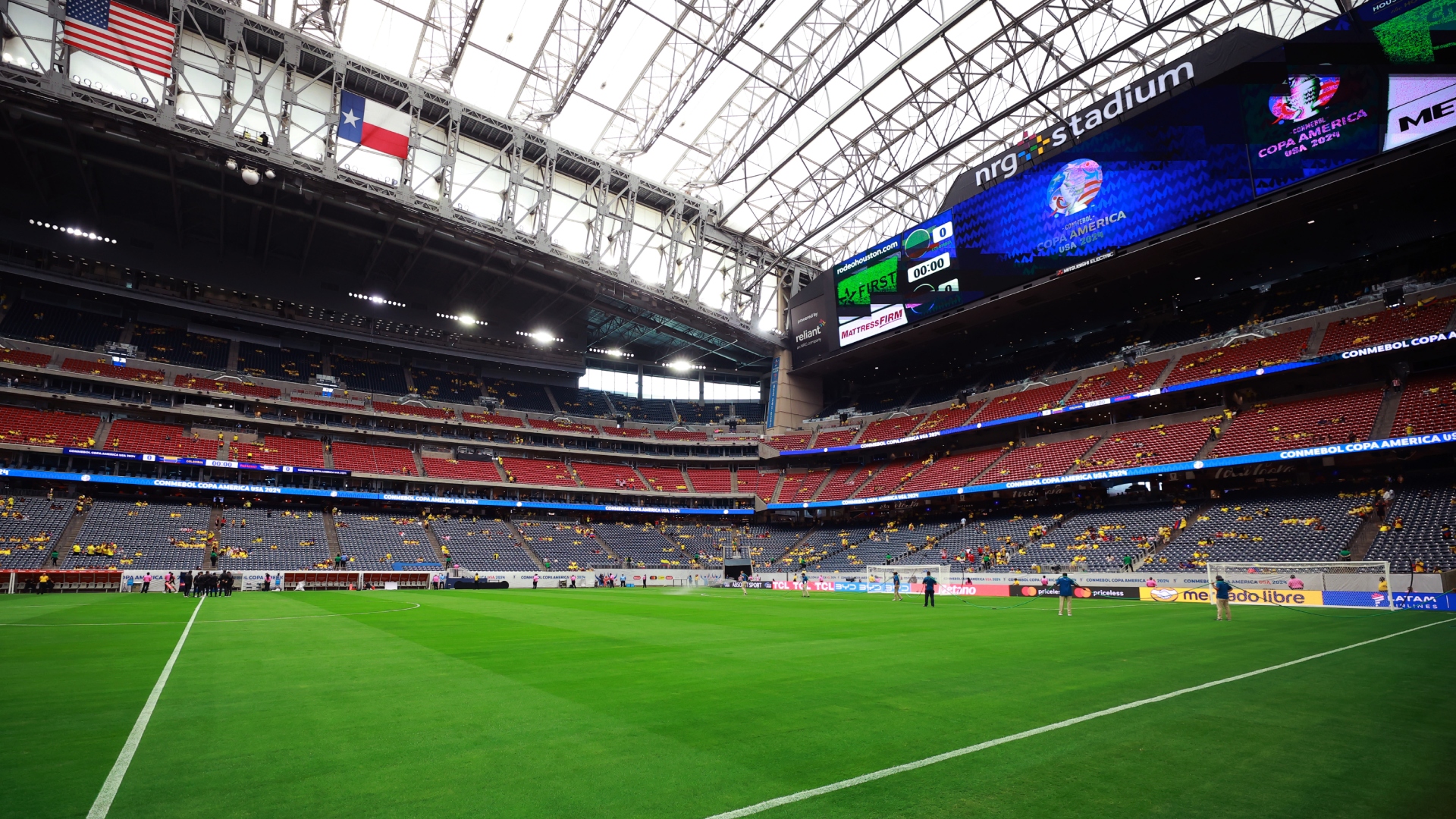 A general view inside the stadium prior to the CONMEBOL Copa America 2024 Group D match between Colombia and Paraguay at NRG Stadium on June 24, 2024 in Houston, Texas.