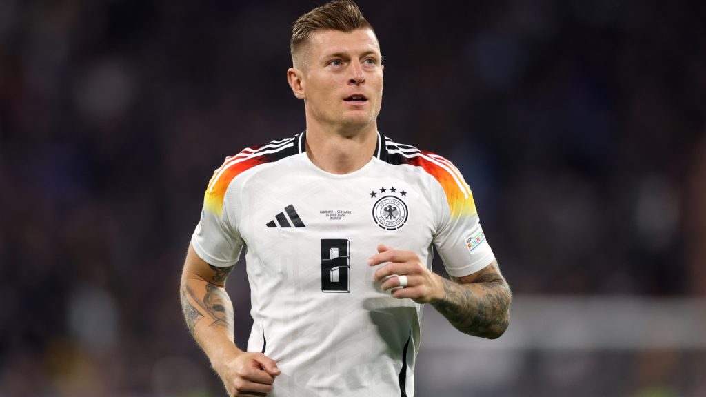Toni Kroos of Germany looks on during the UEFA EURO 2024 group stage match between Germany and Scotland. Photo by Lars Baron/Getty Images